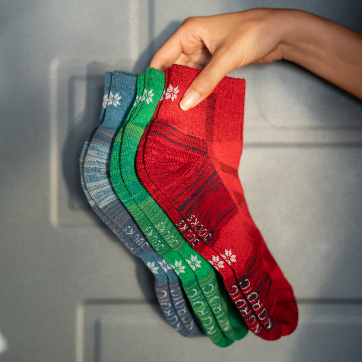 Hiking カラフル（ショート丈・3足）