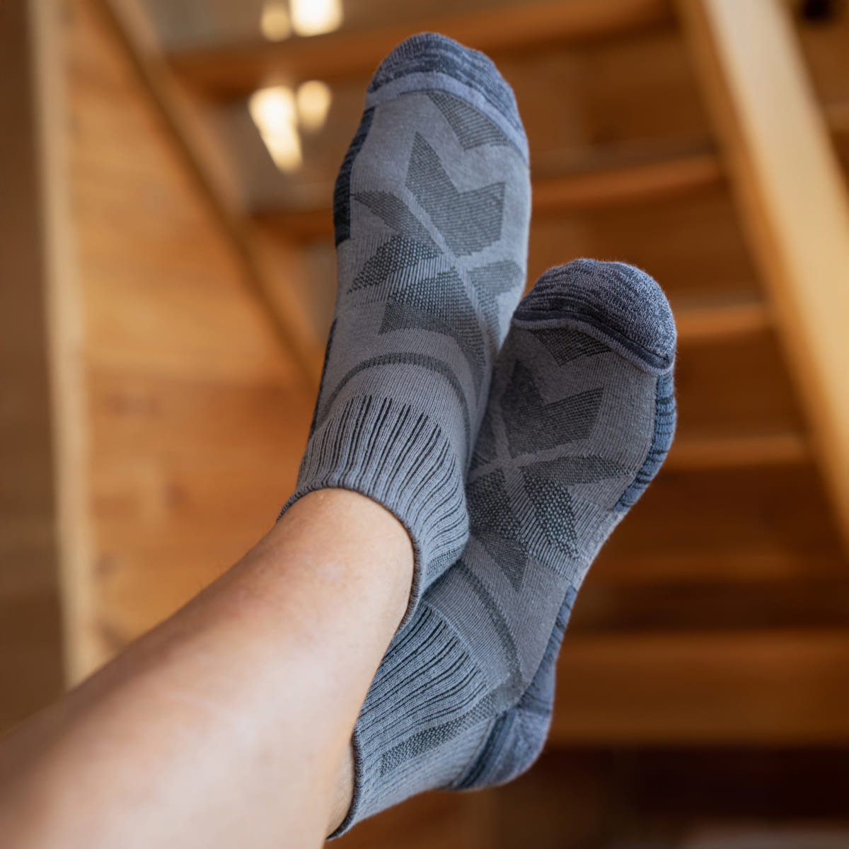 Hiking グレー（ショート丈・3足）